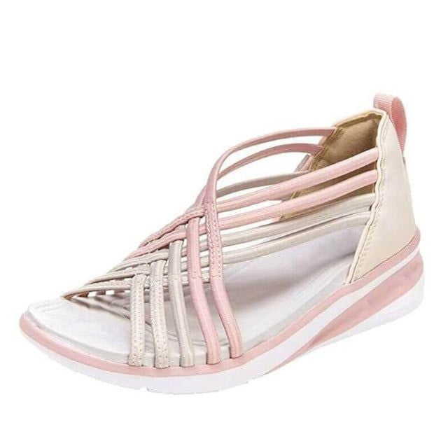 Damen Sandalen | Mehrere Riemen mit Keilsohle