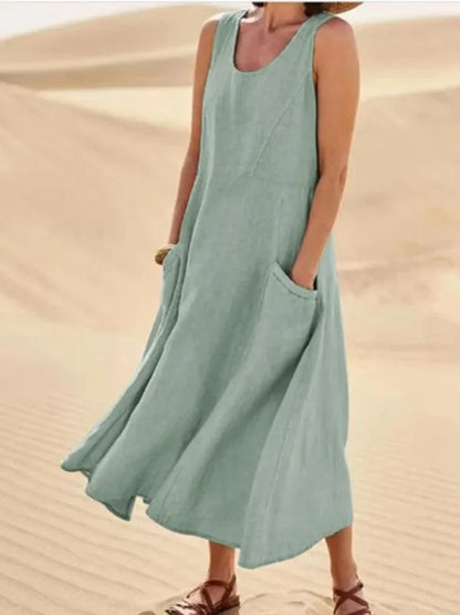 Damen Kleid | Ärmelloses Taschen Design