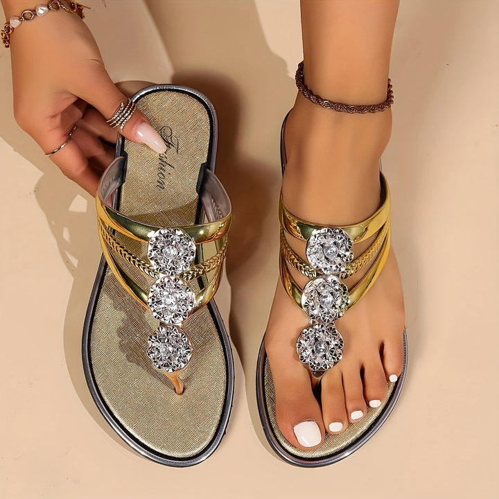 Damen Sandalen | Zehentrenner Zierdetails Offen