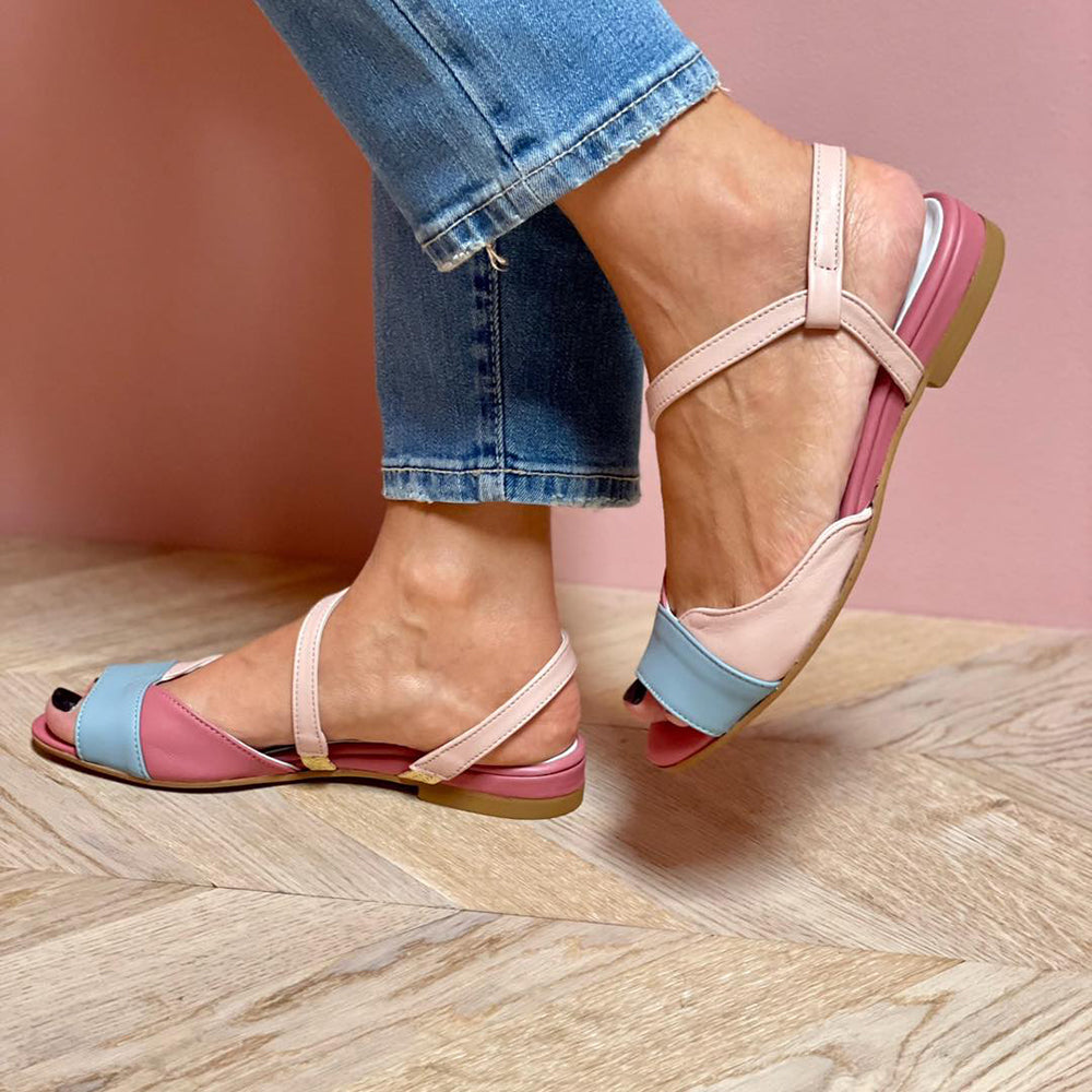 Damen Sandalen | Offene Zehen mit Fersenriemen