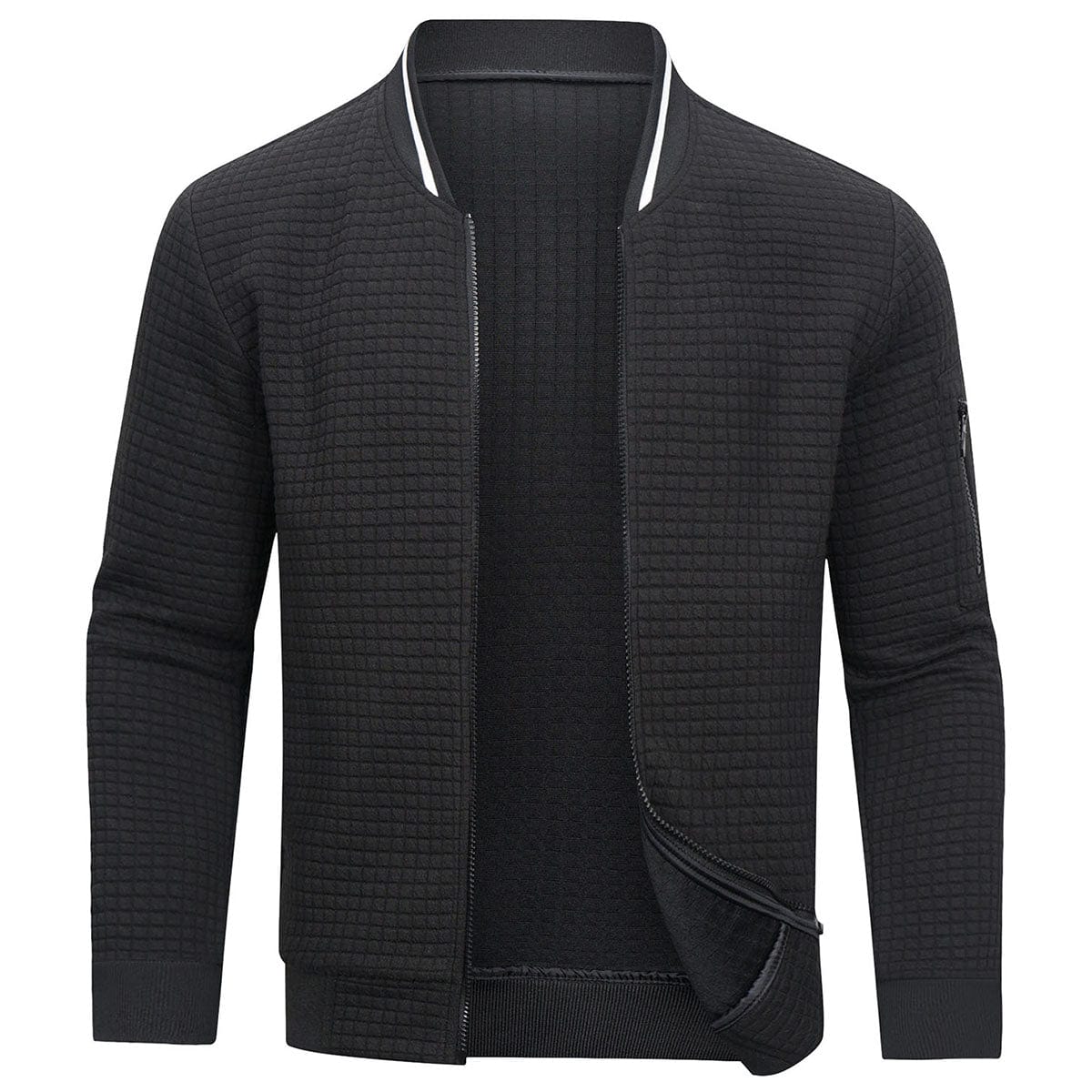 Pullover Herren Mit Offenem Frontdesign | Stehkragen
