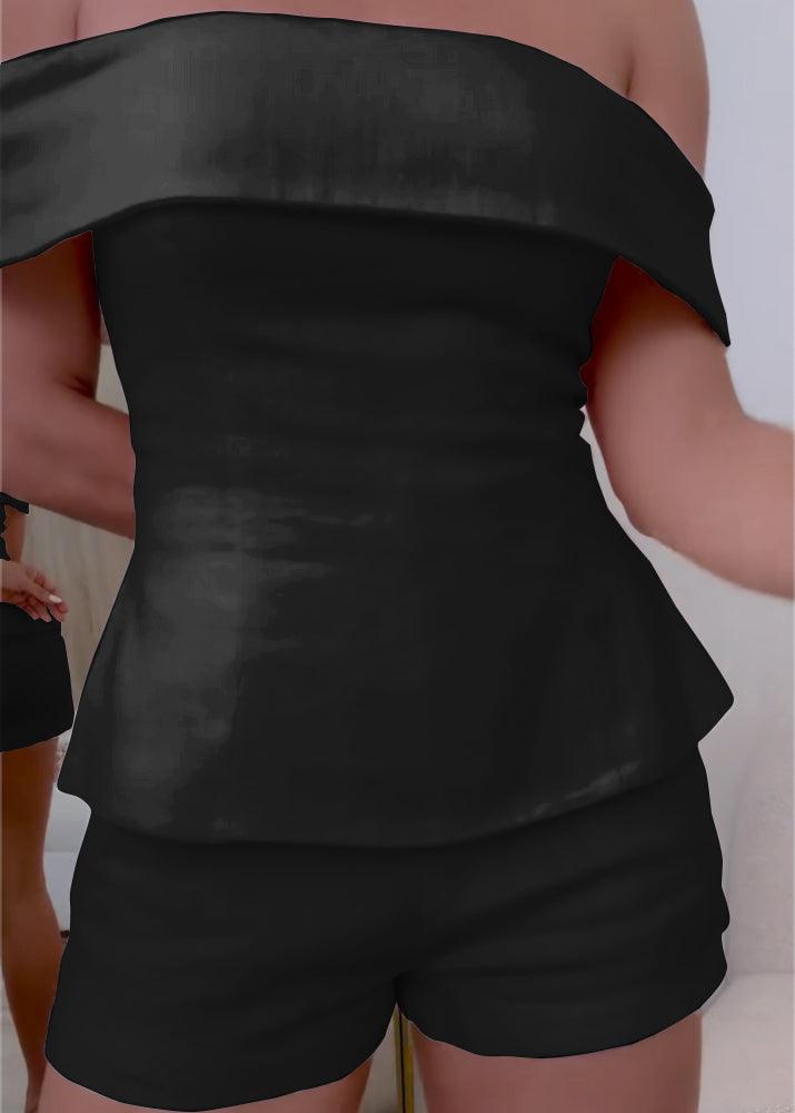 Damen-Zweiteiler | Schulterfreies Top und Shorts