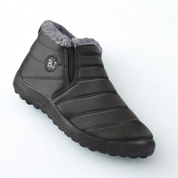 Winterschuhe Damen | Knöchelhoch mit Reißverschluss und Flacher Sohle