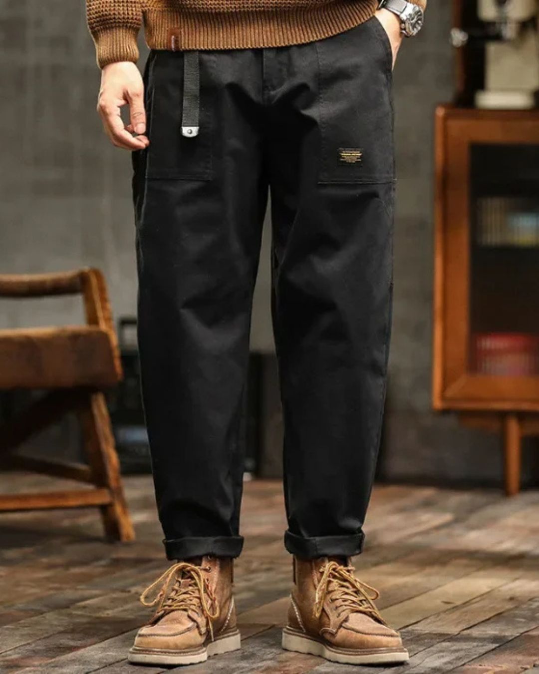 Herren-Cargohose | Weite Form Taschen