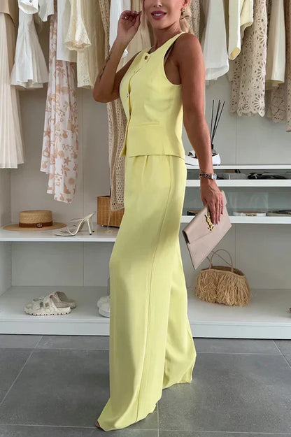 Damen-Zweiteiler | Ärmellose Weste und Hose