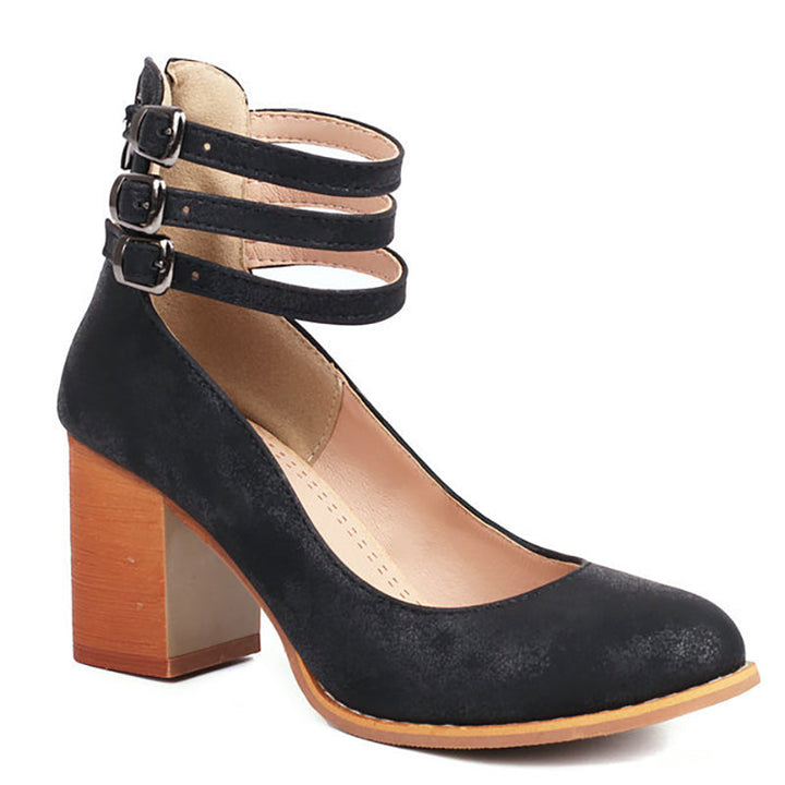 Damen Pumps | Blockabsatz Knöchelriemen