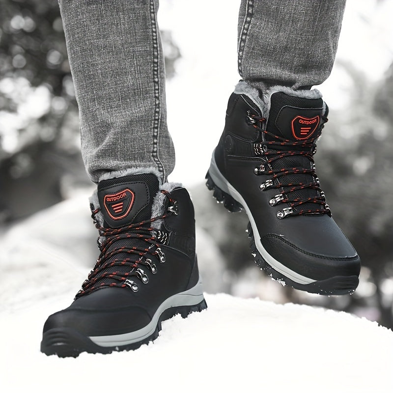 Winterschuhe Herren | Outdoor Stiefel Mit Hohem Schaft Und Profilsohle