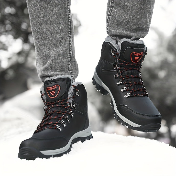Winterschuhe Herren | Outdoor Stiefel Mit Hohem Schaft Und Profilsohle