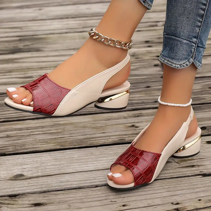 Damen Sandalen | Blockabsatz Fersenriemen