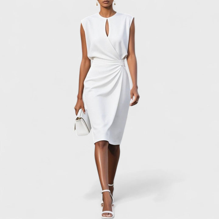 Damen Kleid | Keyhole Drapiert Midi
