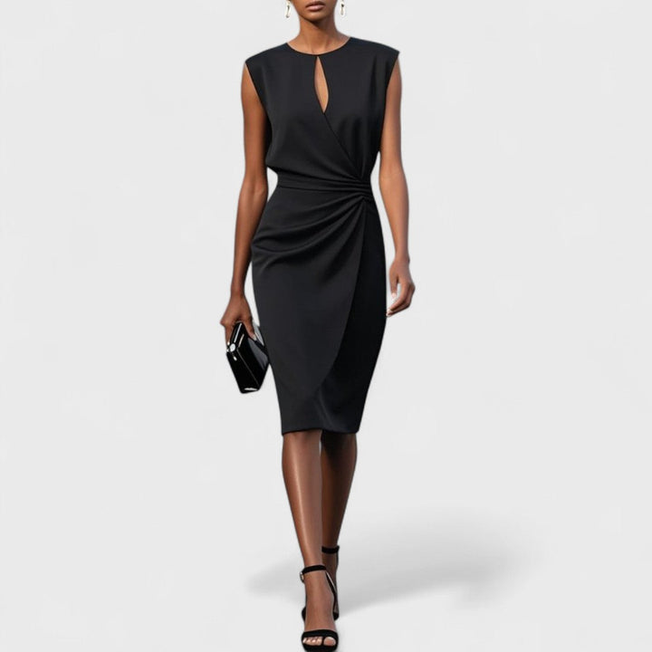 Damen Kleid | Keyhole Drapiert Midi