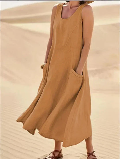 Damen Kleid | Ärmelloses Taschen Design