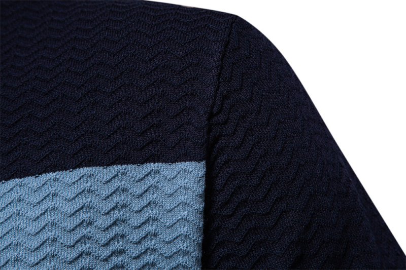 Herren Poloshirt | Reißverschluss Streifendesign