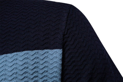 Herren Poloshirt | Reißverschluss Streifendesign