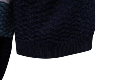 Herren Poloshirt | Reißverschluss Streifendesign