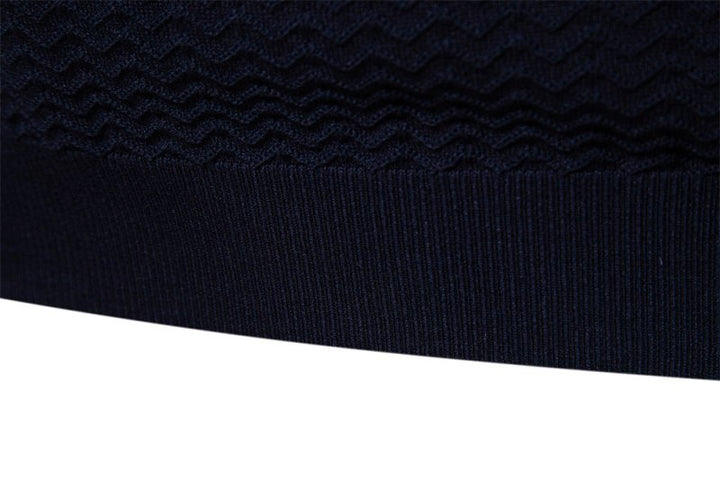 Herren Poloshirt | Reißverschluss Streifendesign