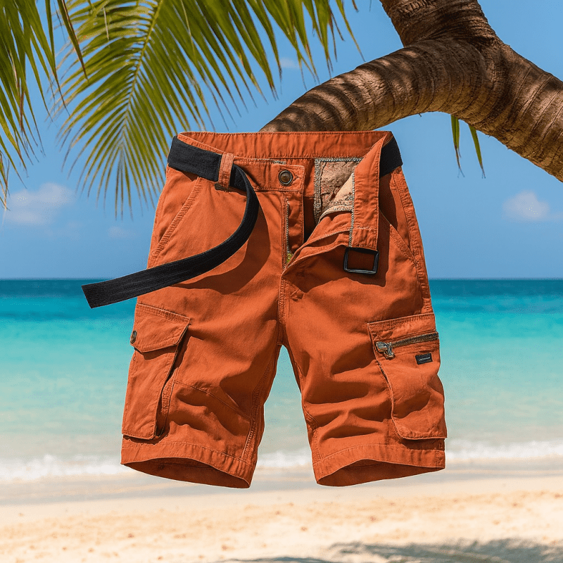 Herren Shorts | Cargotaschen mit Knopfverschluss