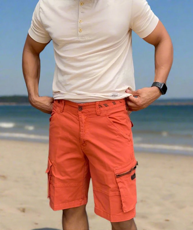 Herren Shorts | Cargotaschen mit Knopfverschluss