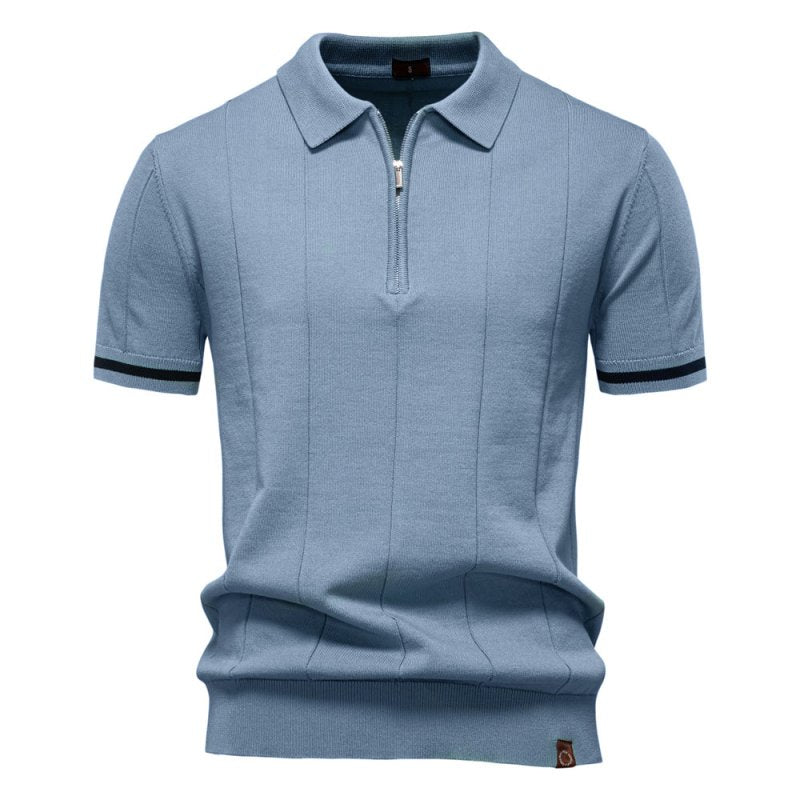 Herren Poloshirt | Reißverschluss Kurzarm
