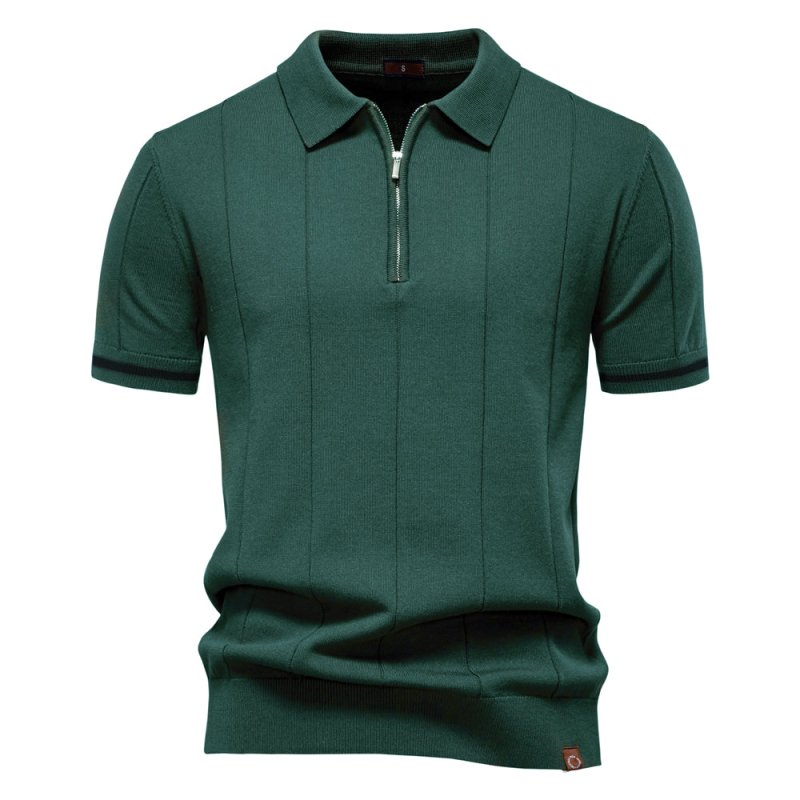 Herren Poloshirt | Reißverschluss Kurzarm