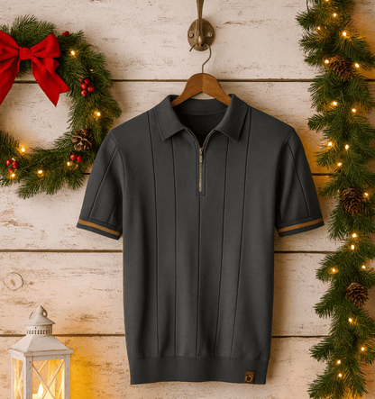Herren Poloshirt | Reißverschluss Kurzarm