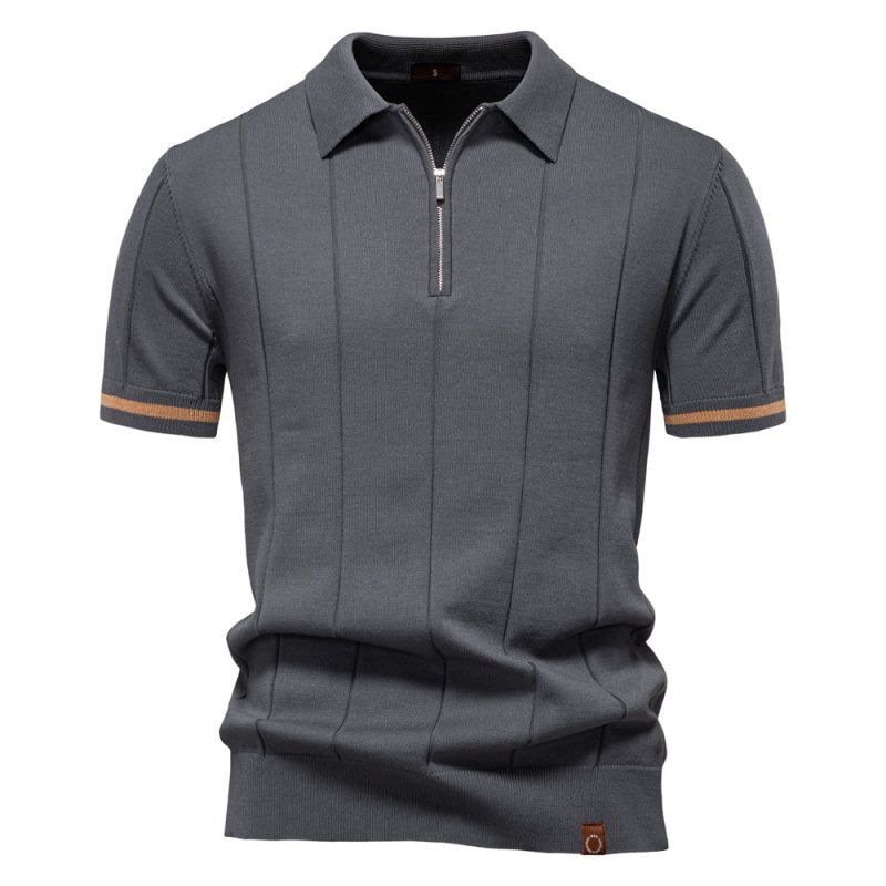 Herren Poloshirt | Reißverschluss Kurzarm
