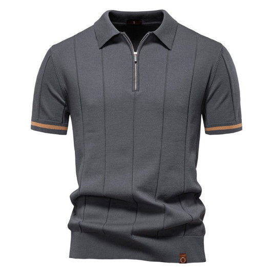 Herren Poloshirt | Reißverschluss Kurzarm