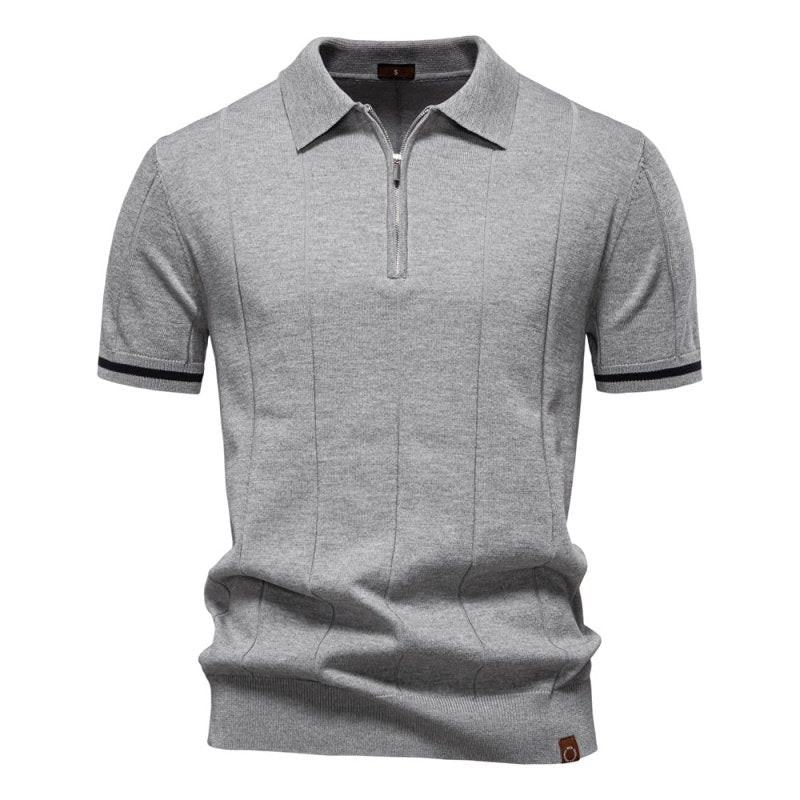 Herren Poloshirt | Reißverschluss Kurzarm