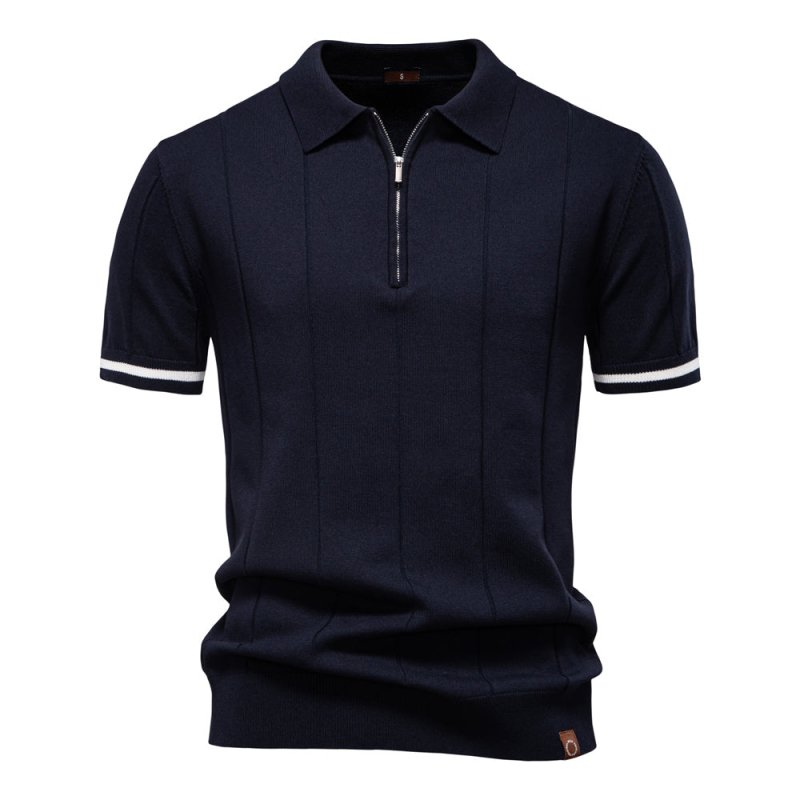 Herren Poloshirt | Reißverschluss Kurzarm