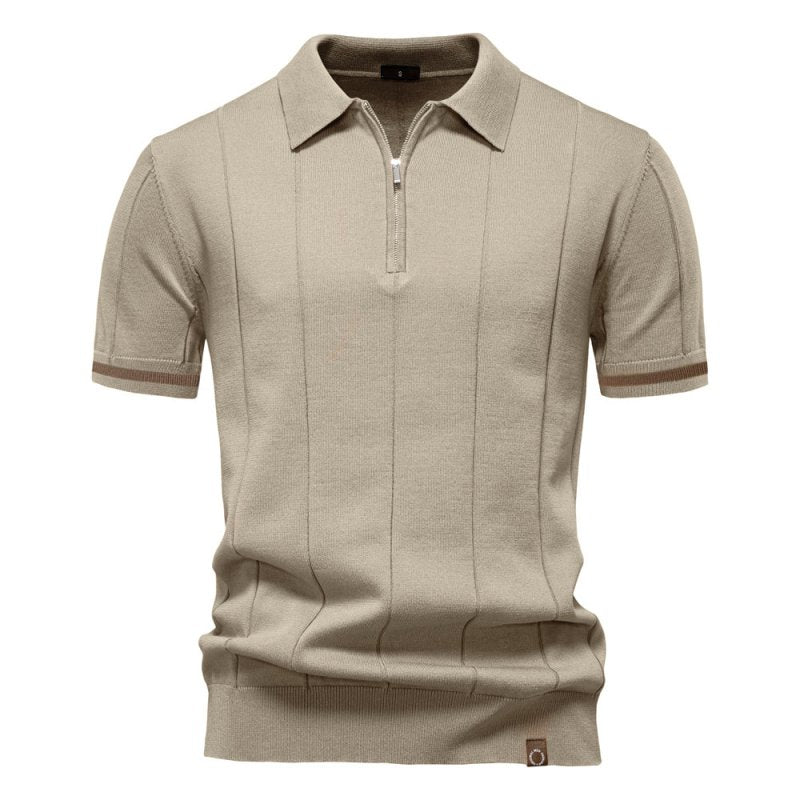 Herren Poloshirt | Reißverschluss Kurzarm