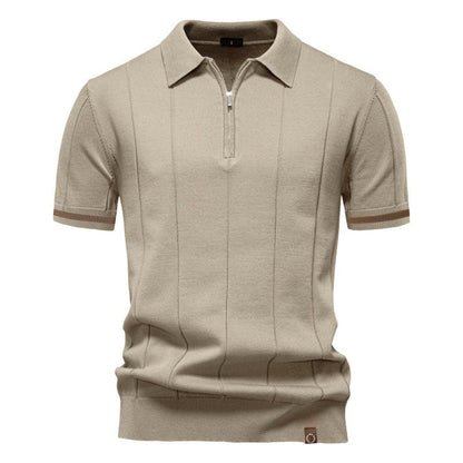 Herren Poloshirt | Reißverschluss Kurzarm