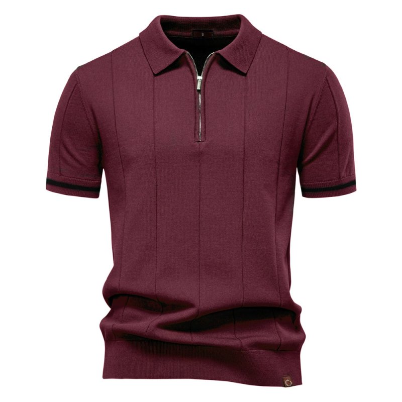 Herren Poloshirt | Reißverschluss Kurzarm
