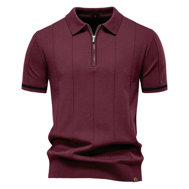 Herren Poloshirt | Reißverschluss Kurzarm