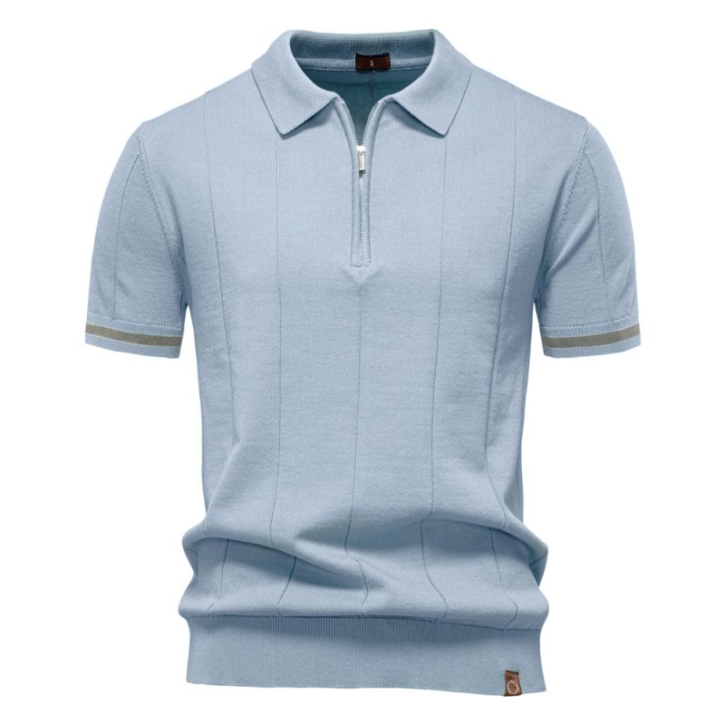 Herren Poloshirt | Reißverschluss Kurzarm