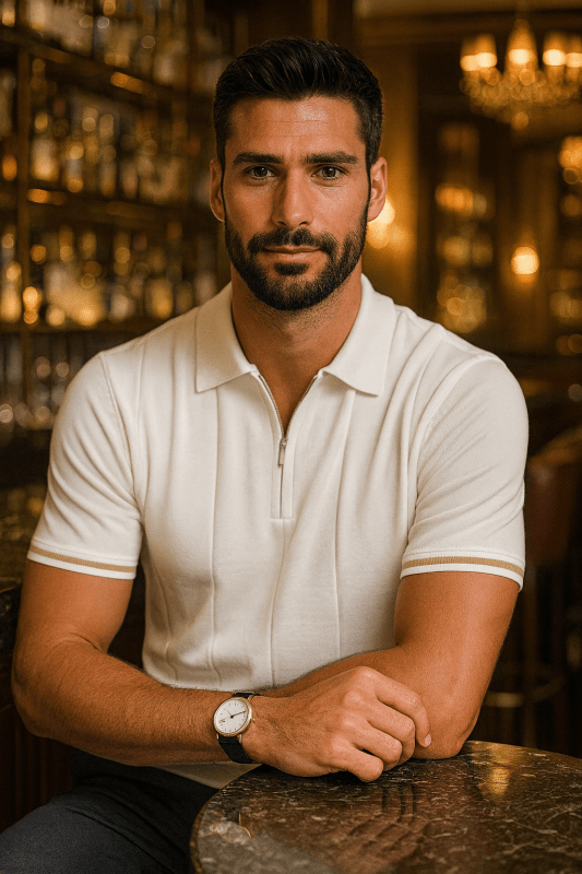 Herren Poloshirt | Reißverschluss Kurzarm