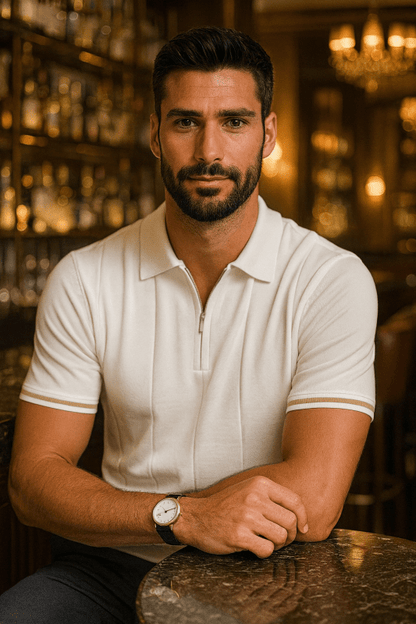 Herren Poloshirt | Reißverschluss Kurzarm