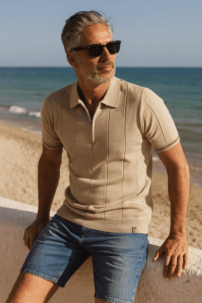 Herren Poloshirt | Reißverschluss Kurzarm