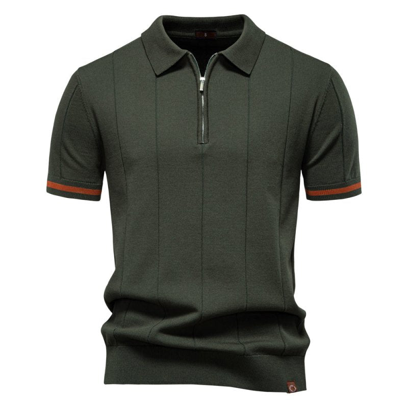 Herren Poloshirt | Reißverschluss Kurzarm