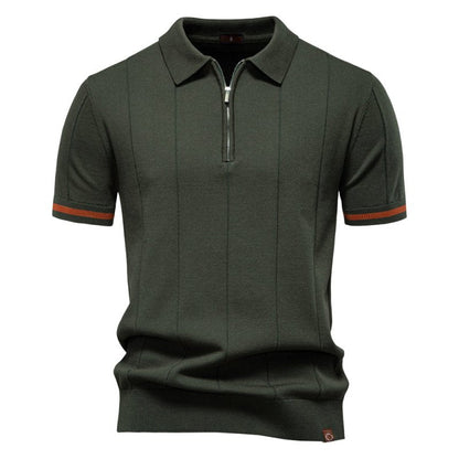 Herren Poloshirt | Reißverschluss Kurzarm