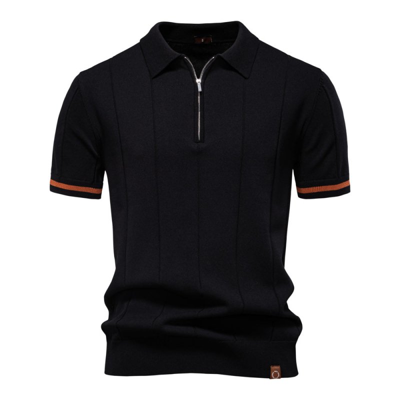 Herren Poloshirt | Reißverschluss Kurzarm