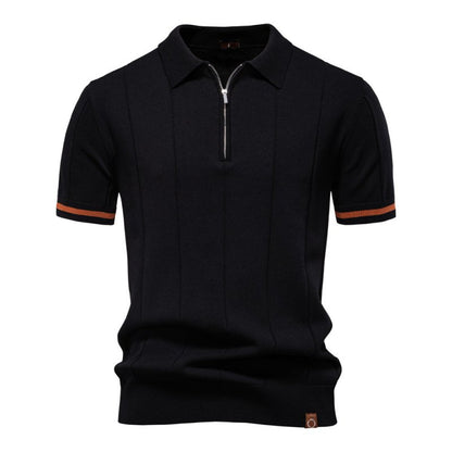 Herren Poloshirt | Reißverschluss Kurzarm