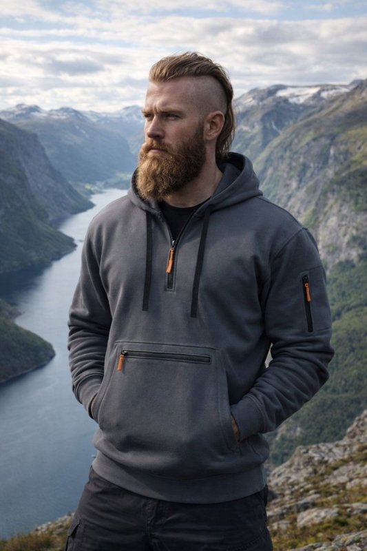 Herren Hoodie | Reißverschluss Tasche