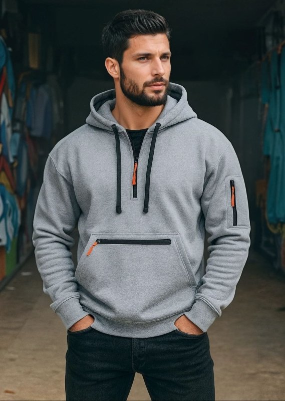 Herren Hoodie | Reißverschluss Tasche