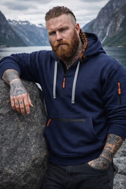 Herren Hoodie | Reißverschluss Tasche