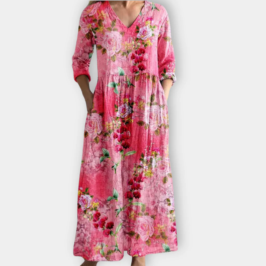 Damen Kleid | Florales Muster Maxi