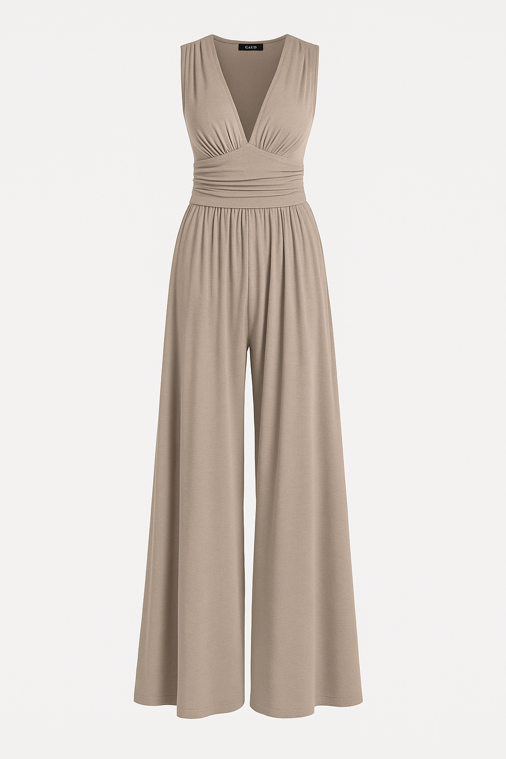 Damen Jumpsuit | V-Ausschnitt Weites Bein