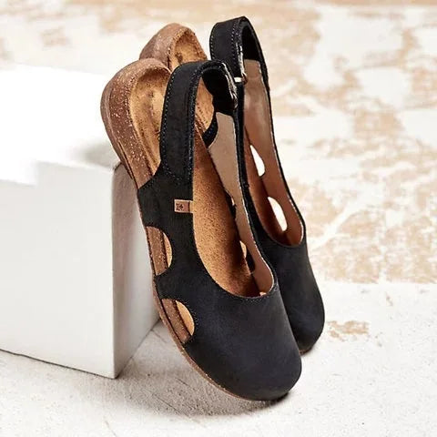 Damen Sandalen | Geschlossene Spitze Klettverschluss