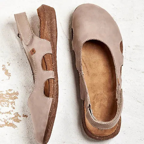 Damen Sandalen | Geschlossene Spitze Klettverschluss