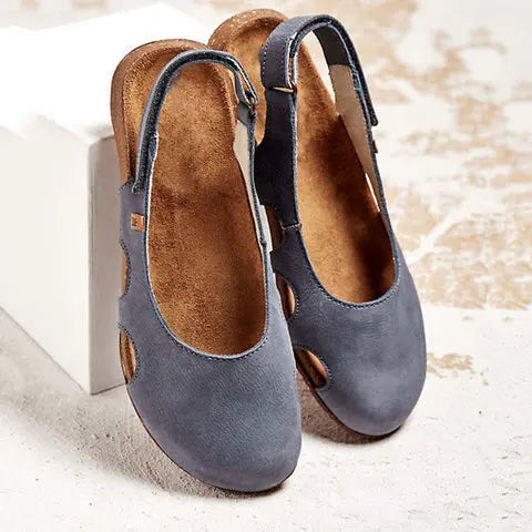 Damen Sandalen | Geschlossene Spitze Klettverschluss