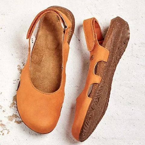 Damen Sandalen | Geschlossene Spitze Klettverschluss